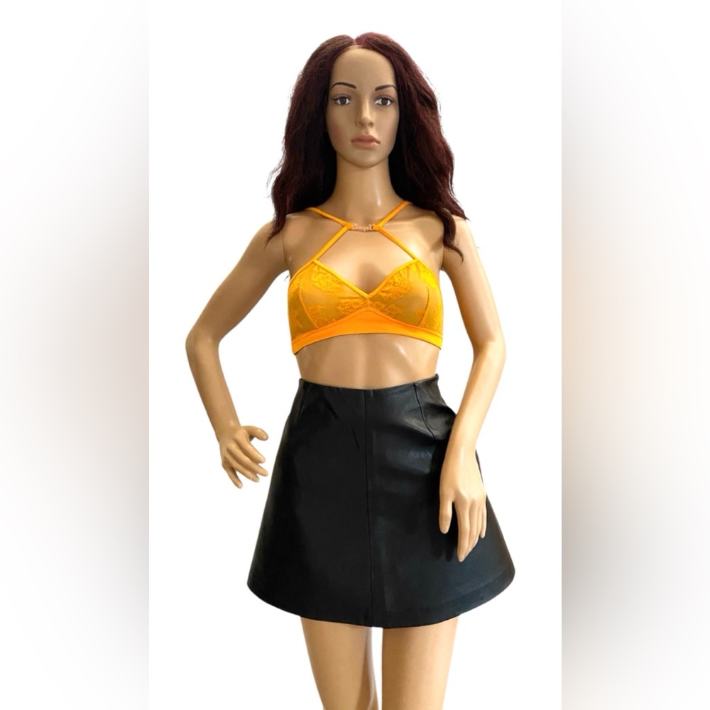 Zara faux leather mini skirt(S)